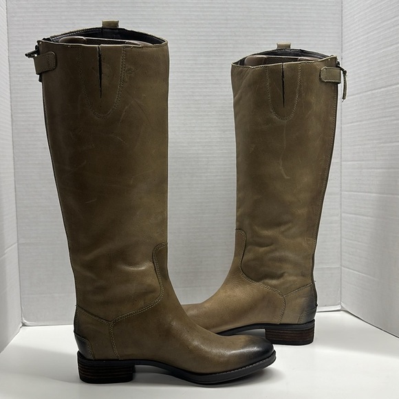 Sam Edelman Penny Boots Leather Tall Riding Boot Ombre Taupe Brown Size 6.5 - Picture 5 of 10